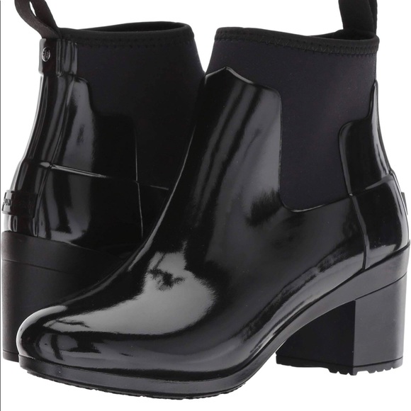 hunter mid heel boots